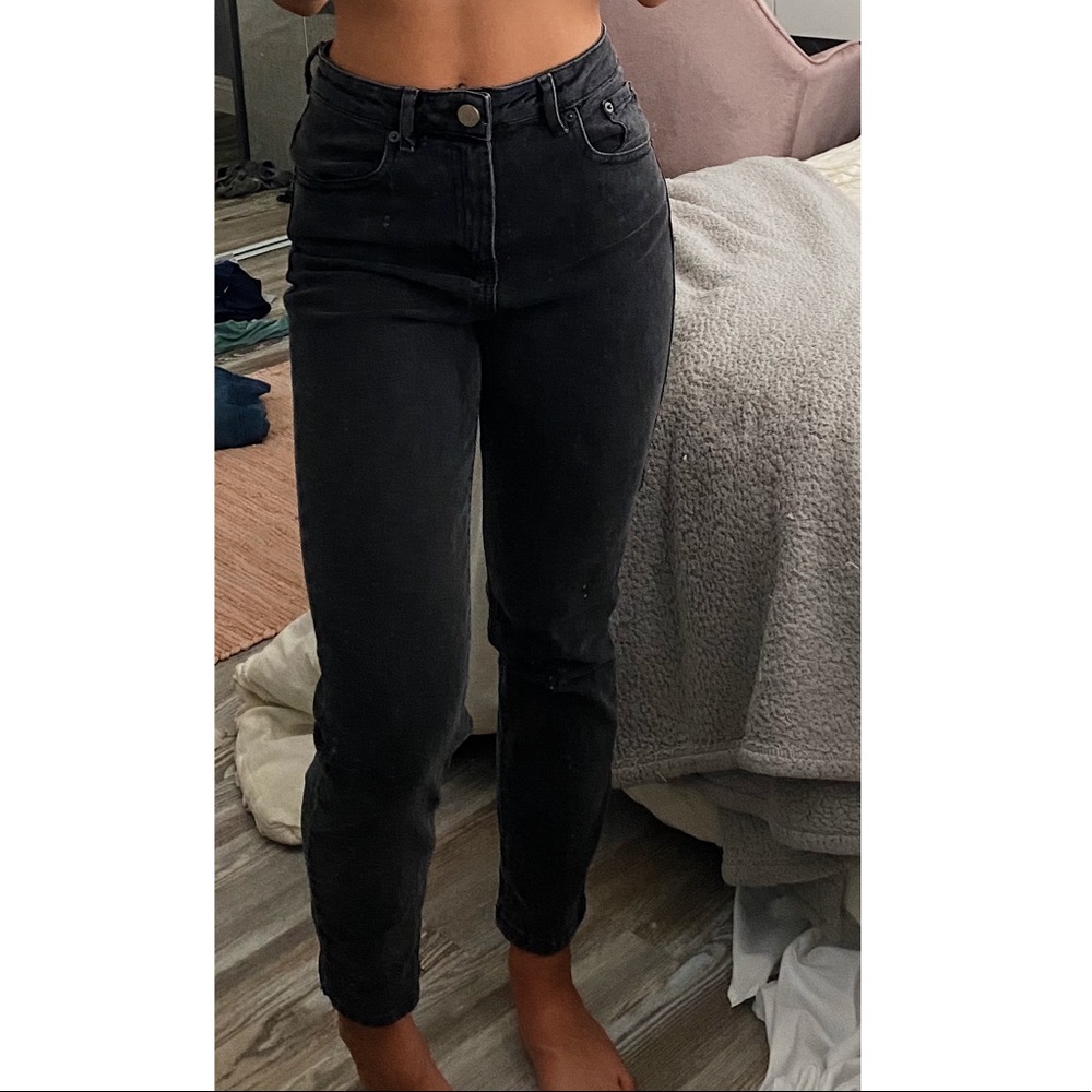 ASOS BLACK HIGH-RISE JEANS